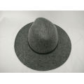 Mode Wolle Filz Fedora Hut mit feinen handgefertigten Leder String Hatband (F-070004)